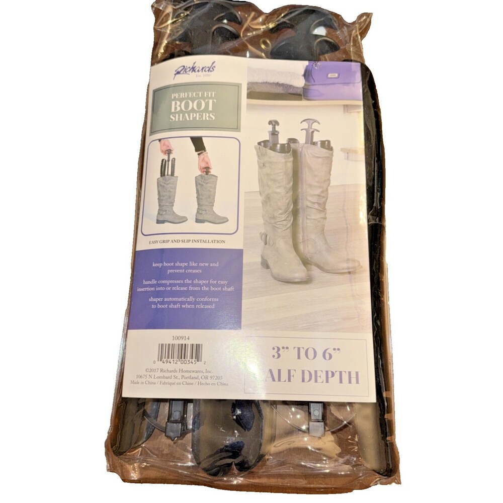 Little Richard Perfect Fit Boot Shapers – 3" to 6" Adjustable – New in Package